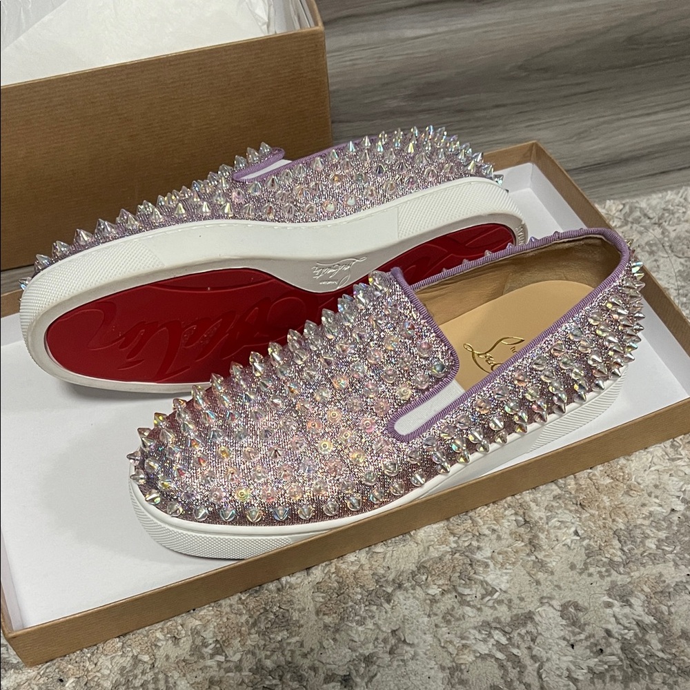 NEW Louboutin Roller Boat Slip-On Sneakers 35.5 - Picture 8 of 8